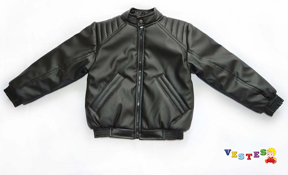 

Куртка екошкіра для хлопчика Vestes KY-044 р56 98см черный 65897