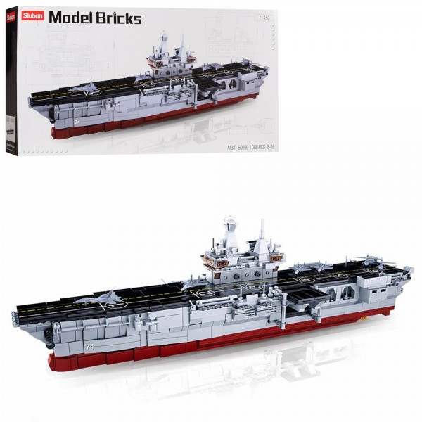 

Конструктор Sluban Военный корабль 1088 деталей M38-B0699-YV