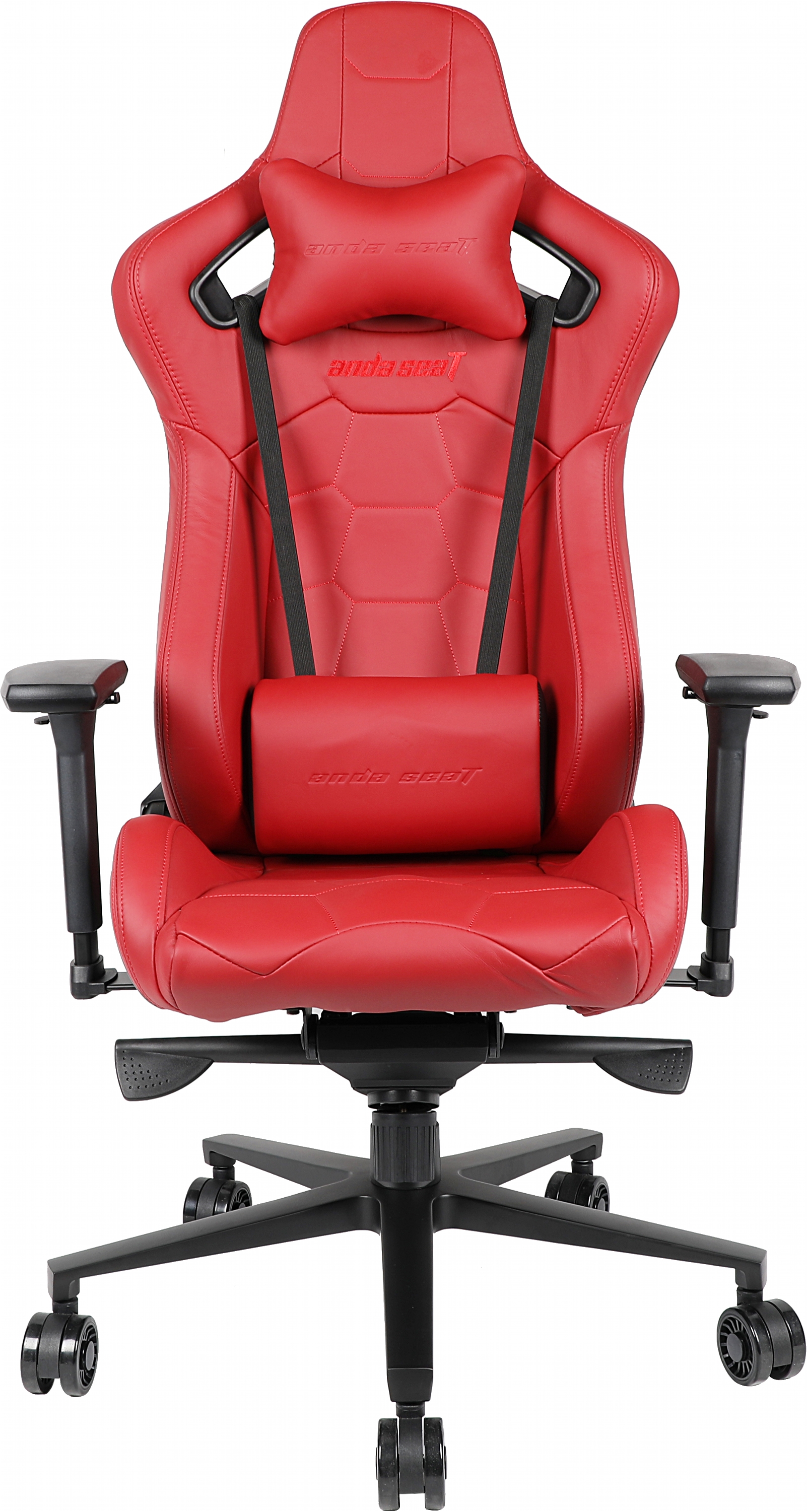 Акція на Кресло игровое Anda Seat Dracula Size M Red NAPA LEATHER (AD14-03-RB-L/C-R01) від Rozetka UA