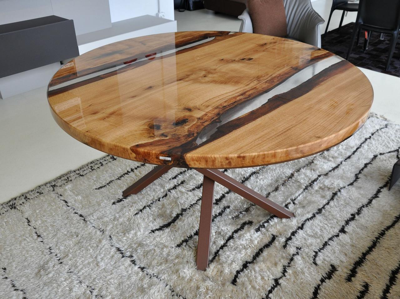 

Эксклюзивный Дизайнерский Обеденный Стол Река из Эпоксидной смолы Loft Design RV1040 ()