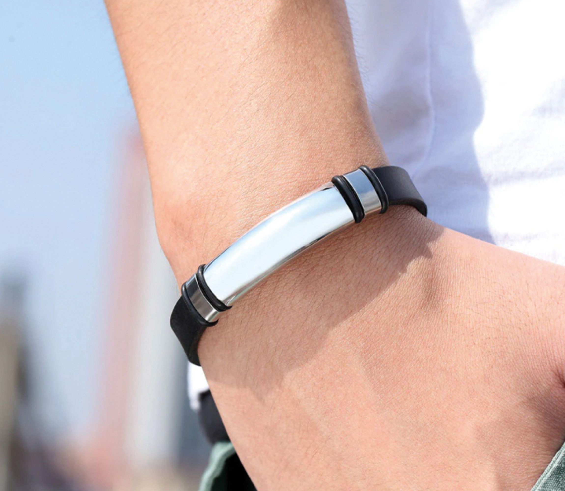 

Браслет мужской черный (b15.x14)