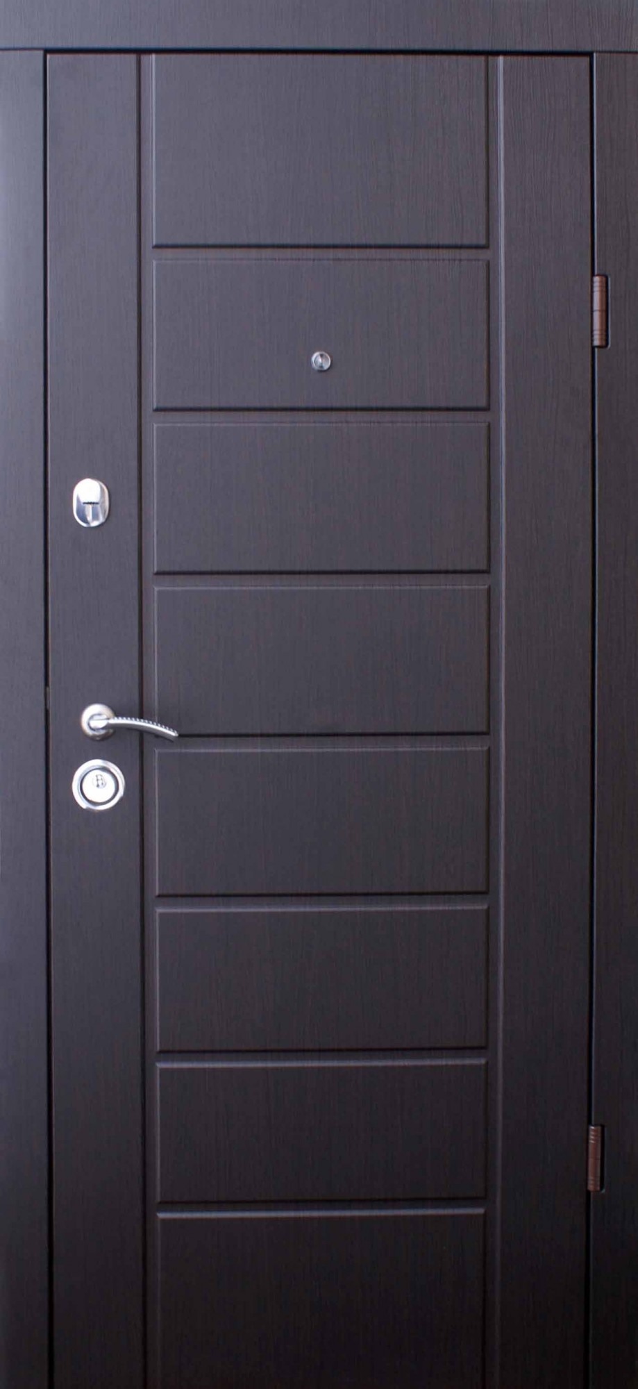 

Двери входные Qdoors Эталон Канзас 950*2050 квартира венги темный правая