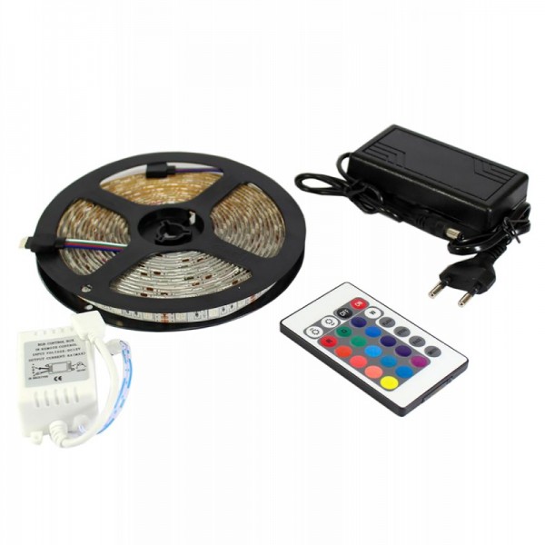

Гирлянда-лента Roрe-Lights SMD5050-RGB универсальная, пров.:прозрачный, 5м Разноцветная (NU002502)