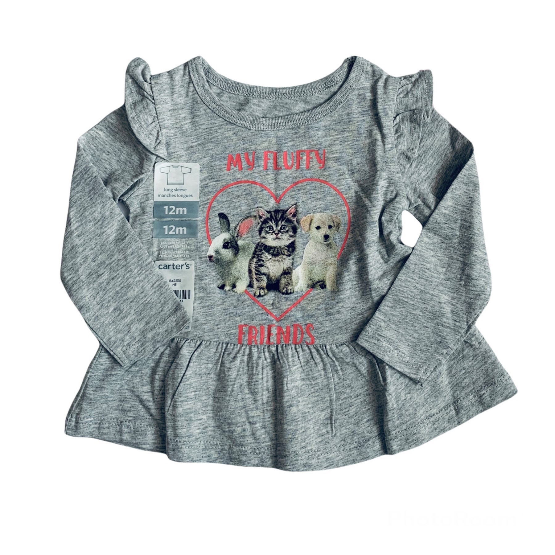 

Туника Carters 76-81 см Серая
