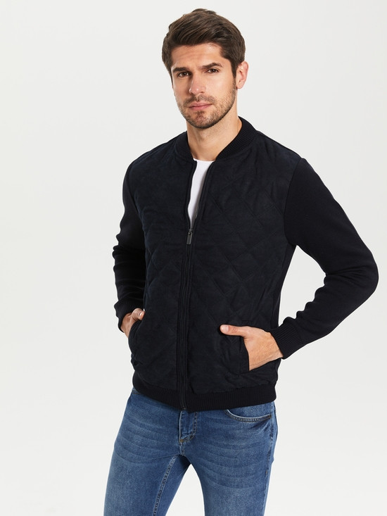 

Мужской бомбер LC Waikiki с подкладкой и на молнии  Синий (LCWKnitwear-567, Мужской бомбер LC Waikiki с подкладкой и на молнии L Синий (LCWKnitwear-567)