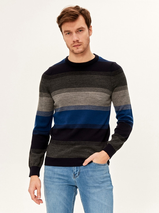

Мужской свитер LC Waikiki в полоску XL Синий (LCWKnitwear-1297)