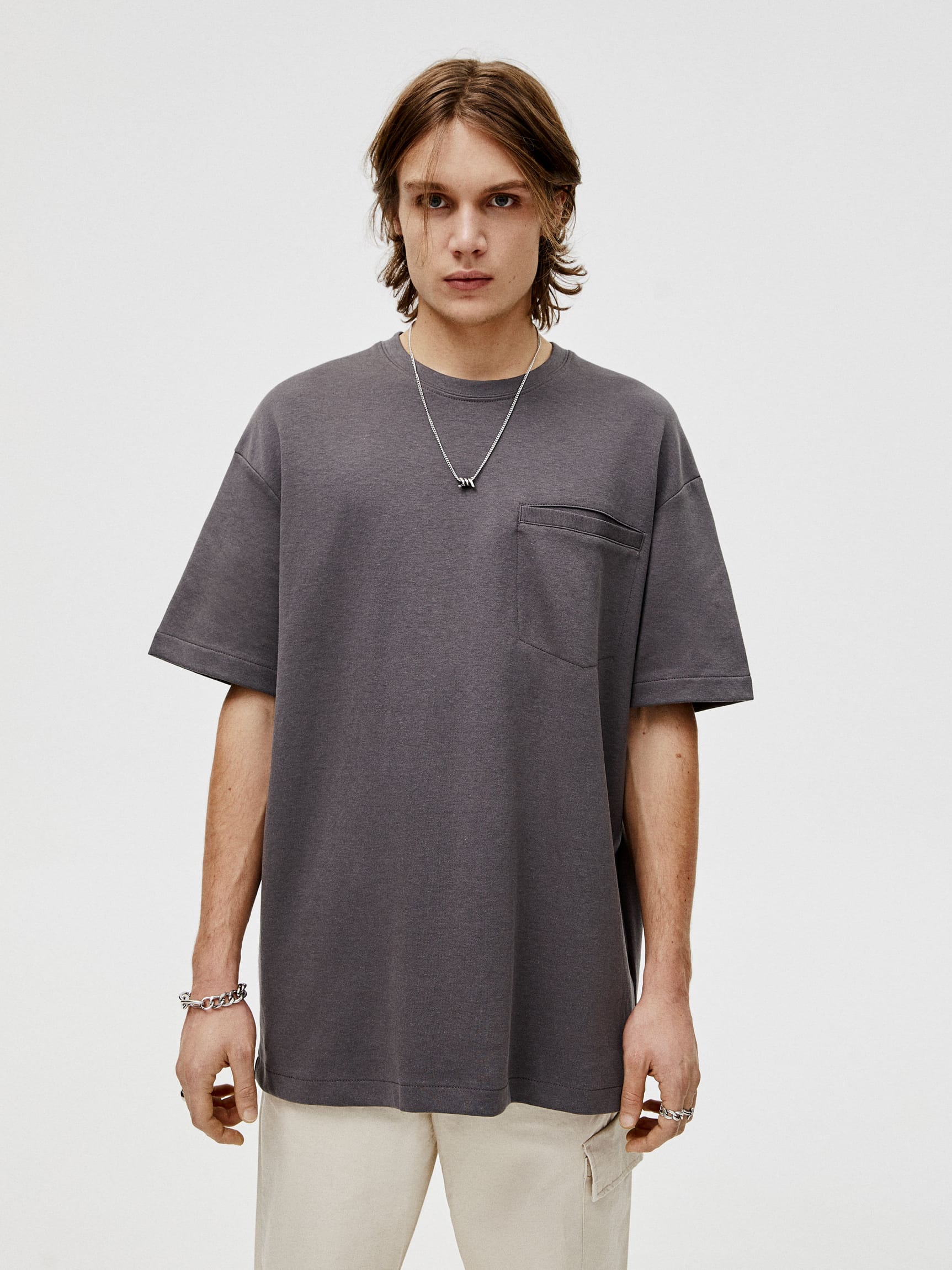 

Футболка Pull & Bear 5238/511/807  Хаки, Футболка Pull & Bear 5238/511/807 L Хаки