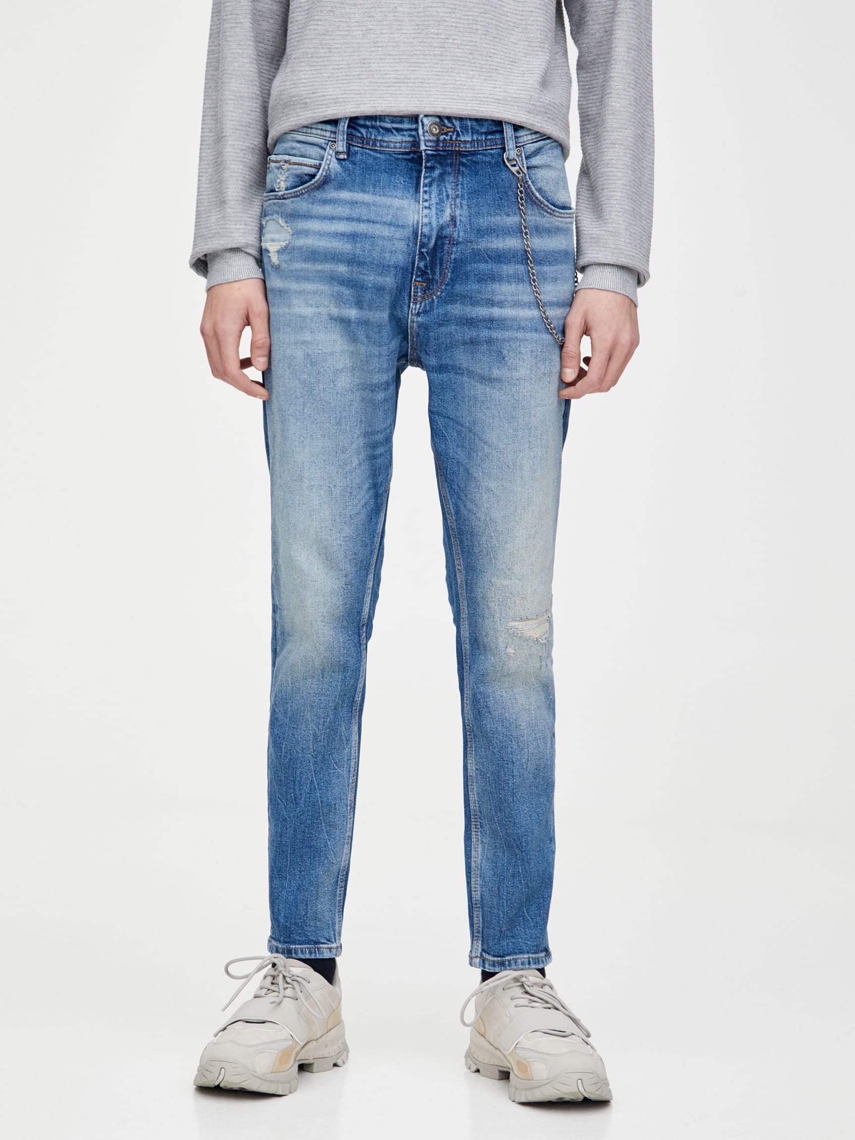 

Джинсы Pull & Bear 5684/520/405 44 Синие джинс