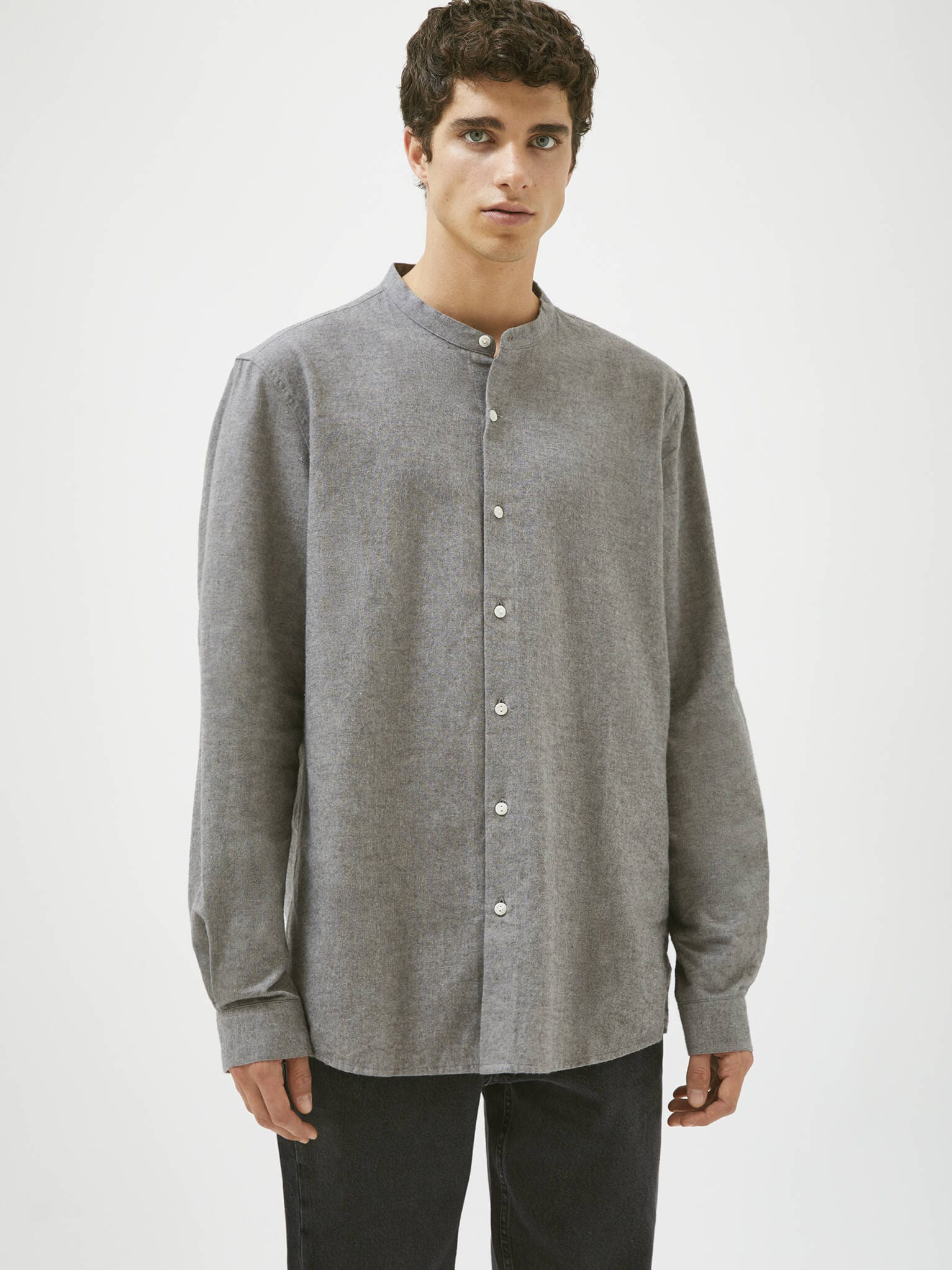 

Рубашка Pull & Bear 9470/527/803  Серая, Рубашка Pull & Bear 9470/527/803 S Серая
