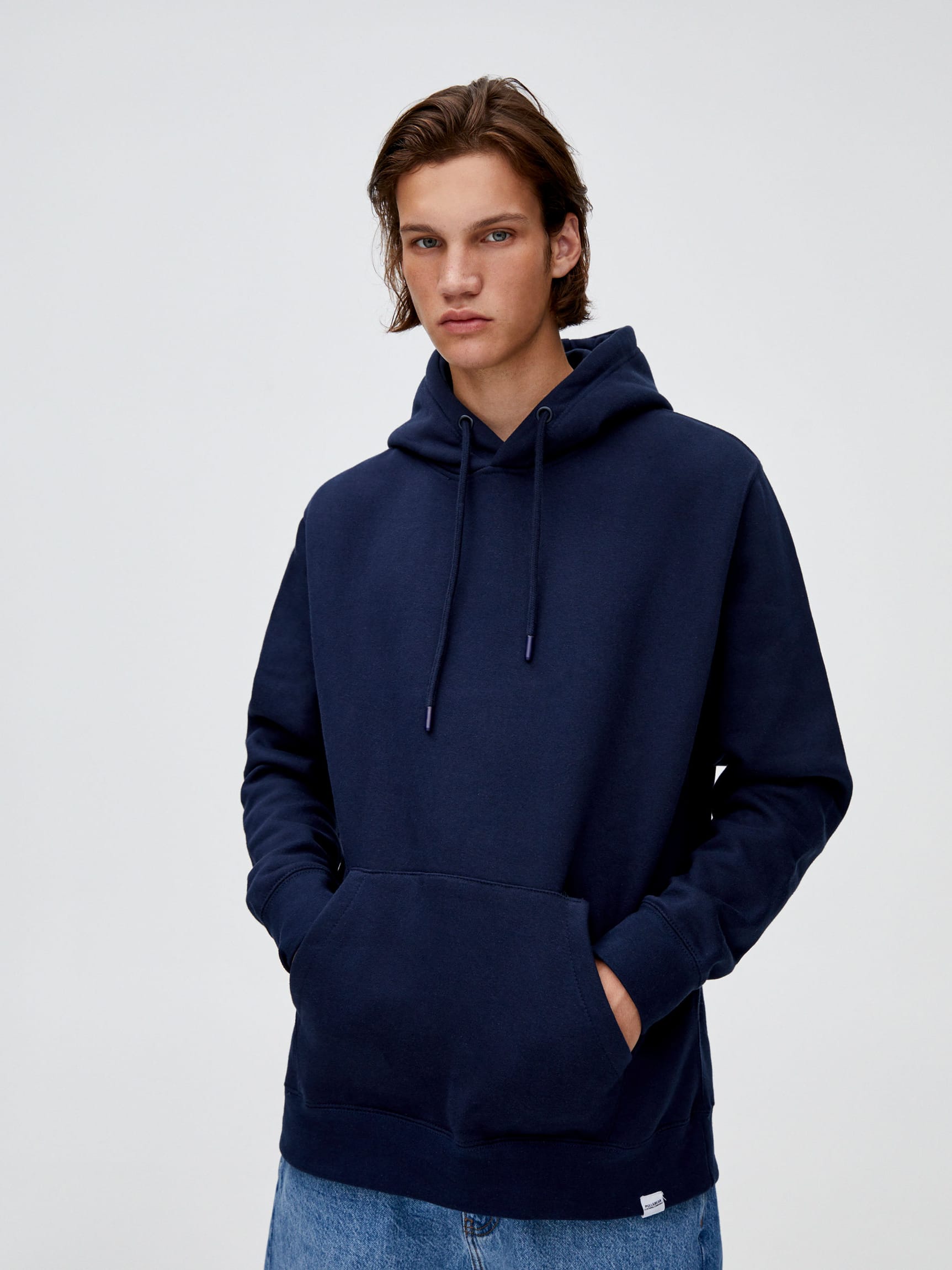 

Худи Pull & Bear 9596/513/401 XS Темно-синее