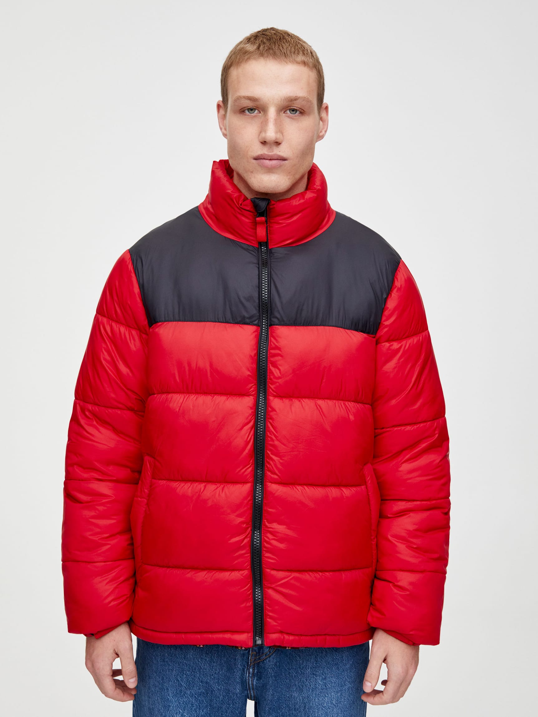 

Куртка Pull & Bear 9714/528/600  Красная с черным, Куртка Pull & Bear 9714/528/600 M Красная с черным