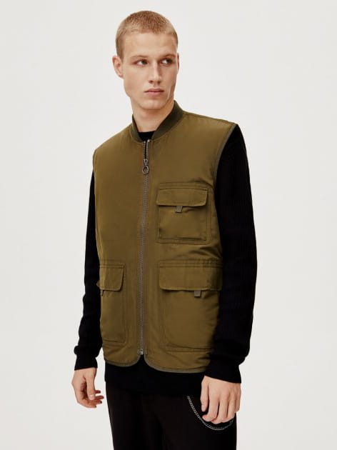 

Теплый жилет Pull & Bear 9771/502/505 L Хаки
