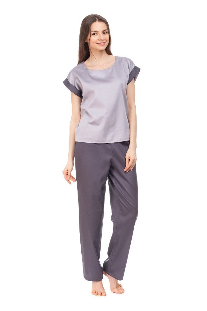 

Пижама сатиновая NOSTRA Orchid& Grey M
