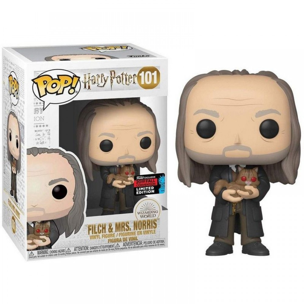 

Фигурка Funko Pop Фанко Поп Филч и Миссис Норрис Harry Potter Filch and Mrs.Norris 10 см FP HP 101