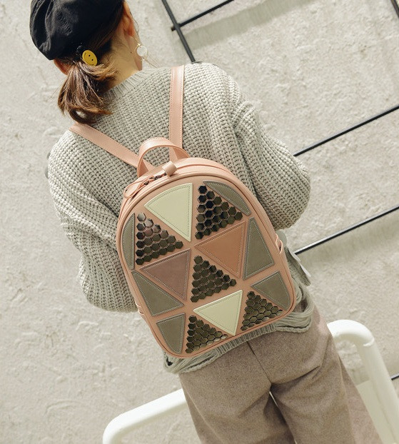 

Стильный женский рюкзак с орнаментом Aliri-00090 розовый