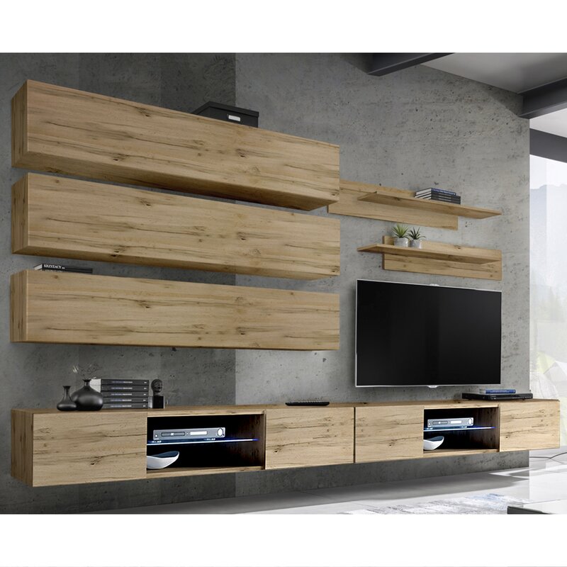 

Стенка в гостинную Leverette настенная для TV с диагональю 70" (WFR-134883)