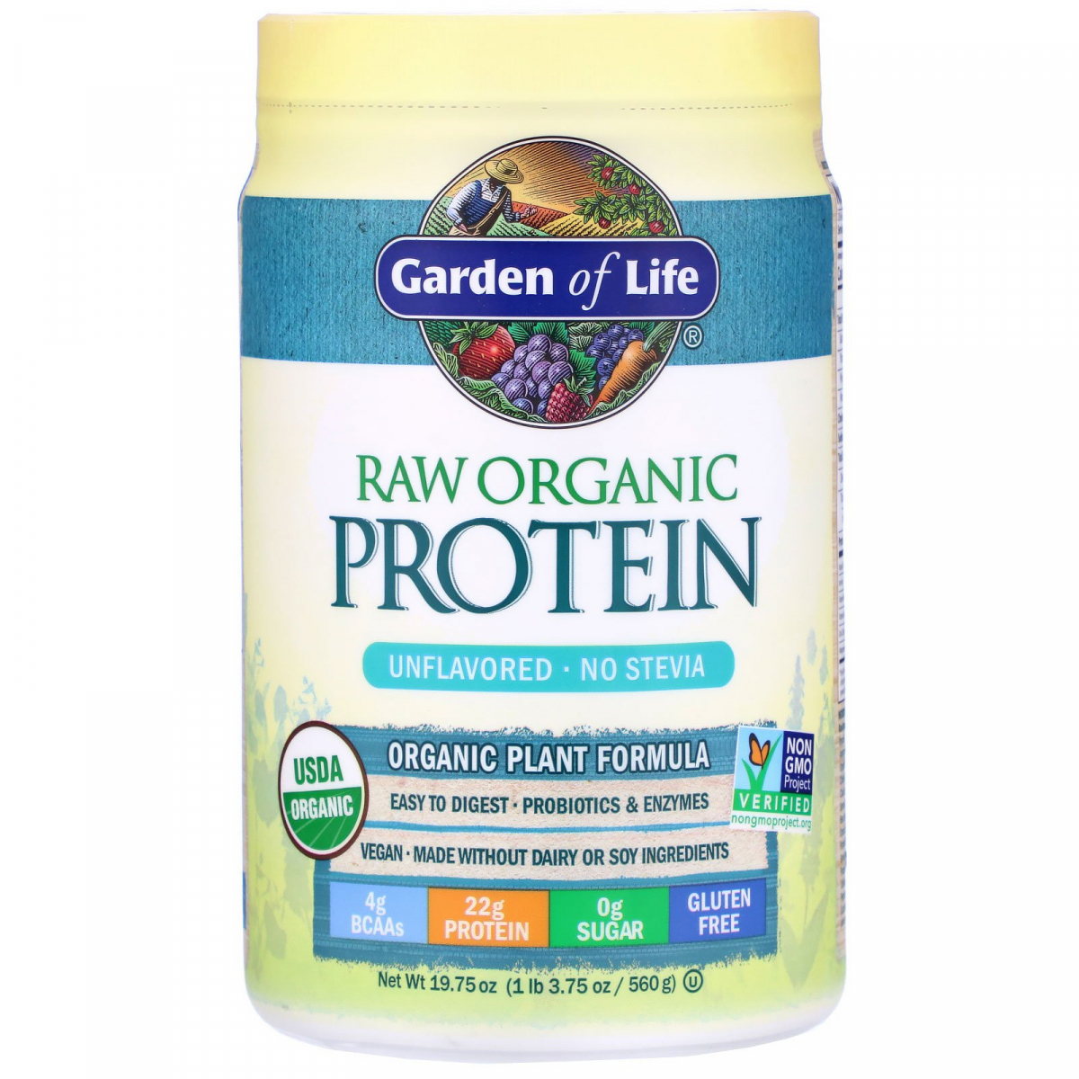 

Растительный протеиновый коктейль Garden of Life (Raw Organic Protein) 622 г без вкуса