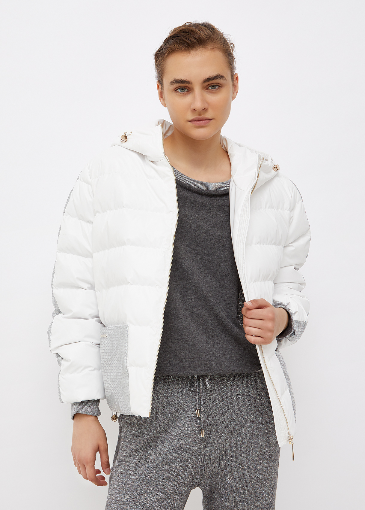 

Короткий пуховик LiuJo TF1025 T4953  White, Короткий пуховик LiuJo TF1025 T4953 XS White