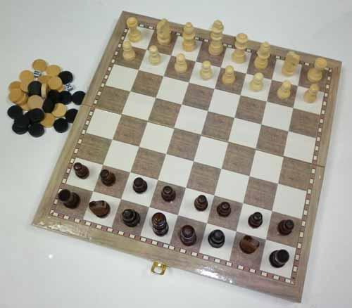 

Настольная игра Шахматы, шашки, нарды 35 см Набор 3-в-1