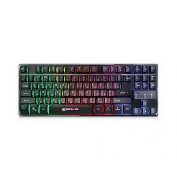 

Клавиатура REAL-EL Gaming 8710 TKL Backlit USB черный UAH