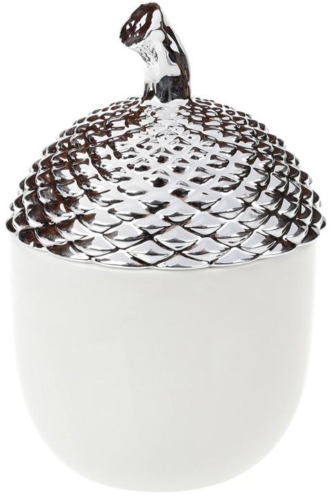 

Банка фарфоровая "Серебристый желудь" 800мл, белая