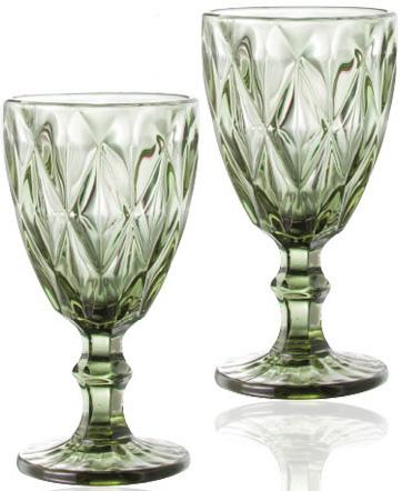 

Набор 6 бокалов для вина Elodia Грани 320мл, изумрудное стекло