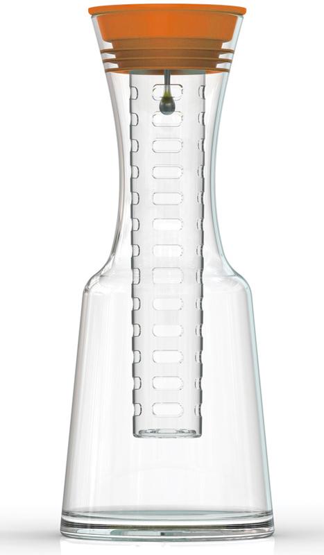 

Графин ZestGlass 1100мл для лимонада, вина и освежающих фруктово-ягодных напитков (оранжевая крышка)