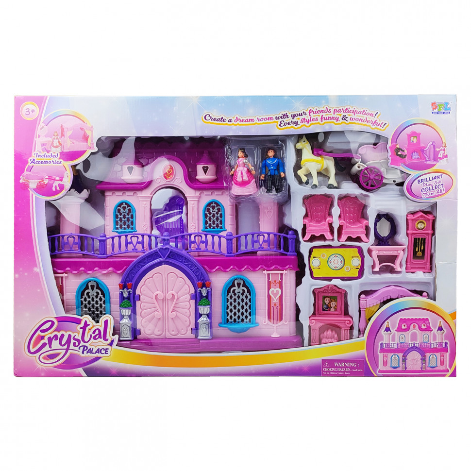 

Игровой набор "Хрустальный замок" 16338C куколки, мебель, аксессуары