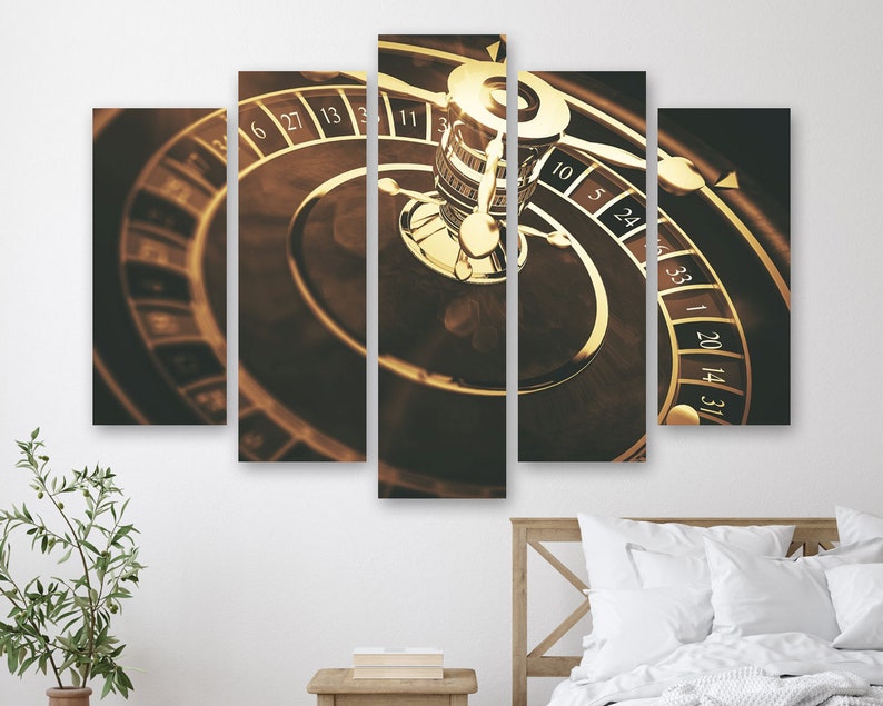 

Модульная картина на холсте из пяти частей Казино рулетка 112x68 см