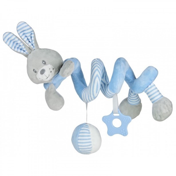

Плюшевая детская игрушка спираль для коляски Baby Mix STK-19391R Кролик, голубой