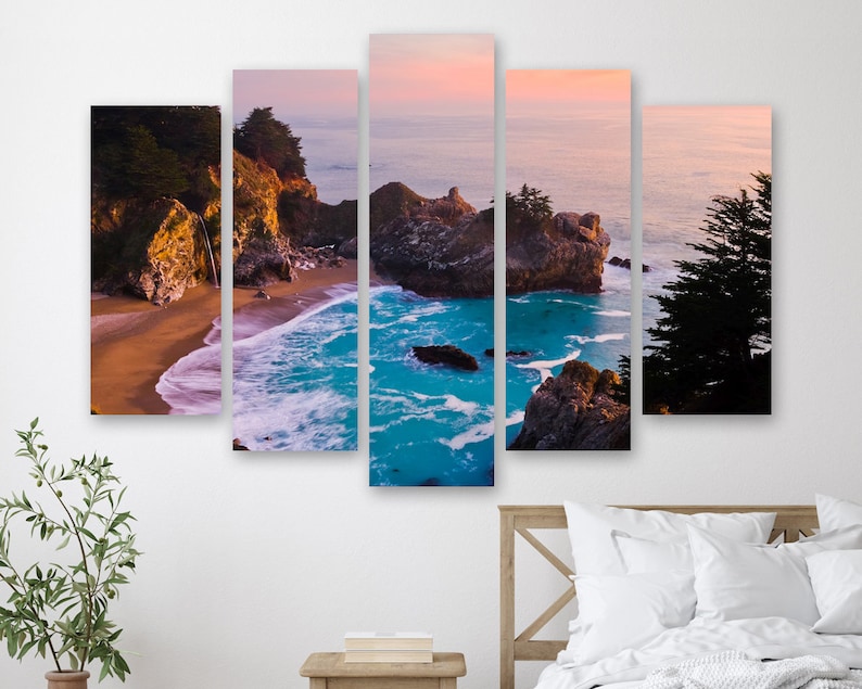 

Модульная картина на холсте из пяти частей Морская лагуна 112x68 см