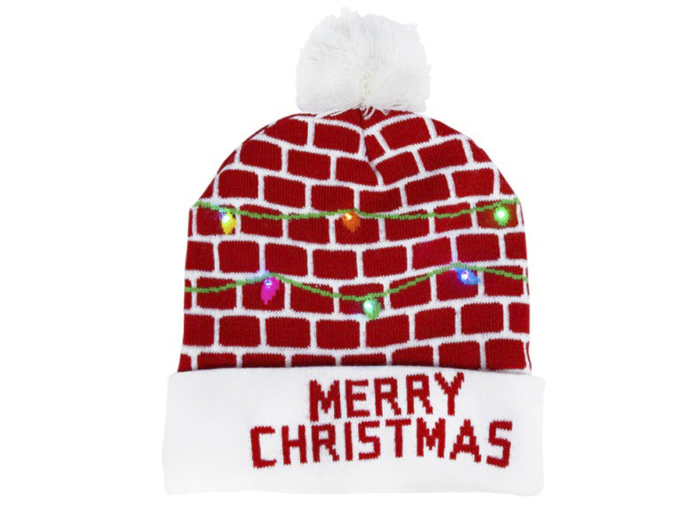 

Шапка со светодиодной подсветкой BauTech На Новый год двухслойная Красный (1010-352-04)