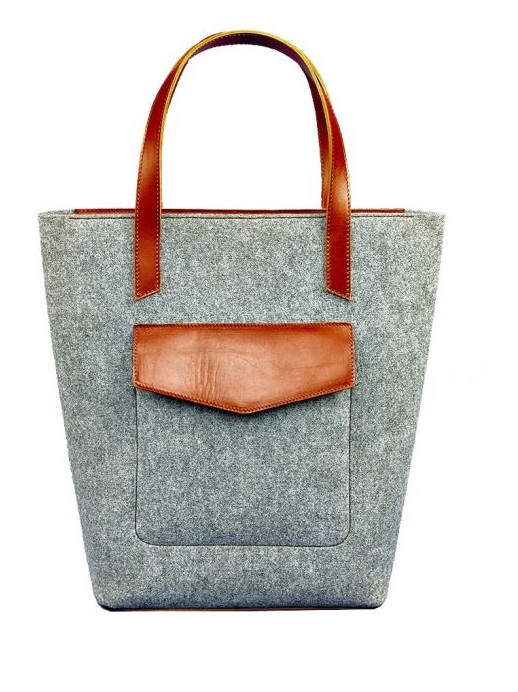 

Сумка шоппер женская фетровая BlankNote D.D. с кожаными коричневыми вставками BN-BAG-17-felt-k