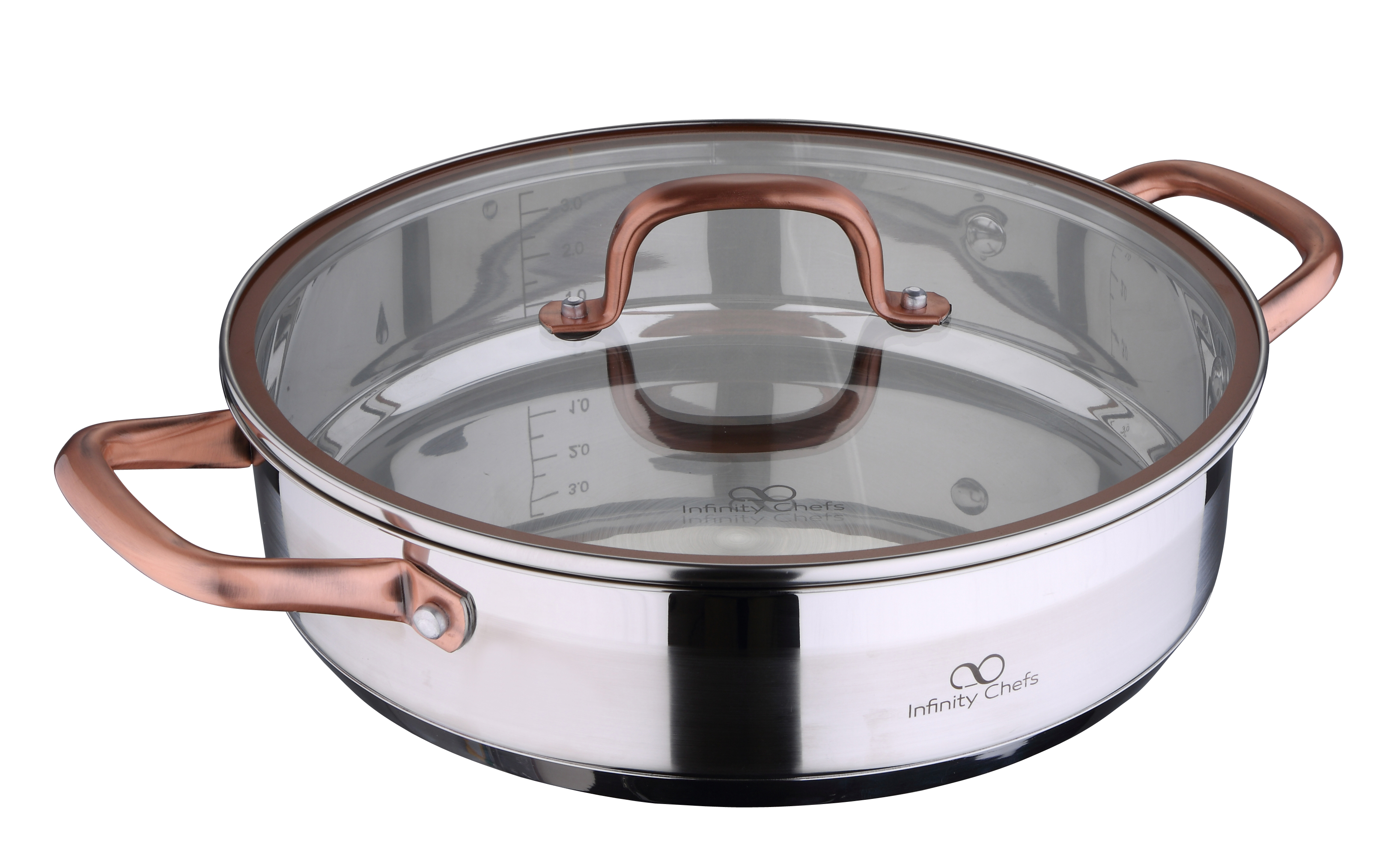 

Сотейник с крышкой Bergner Copper 28*7.0 см 3.8л (BGIC-3503)