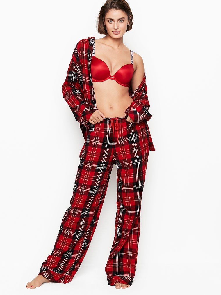 

Пижама фланель Victoria's Secret 411-548 ХS красная клетка