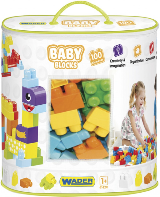 

Конструктор Baby Blocks Мои первые кубики, 100шт(41420)
