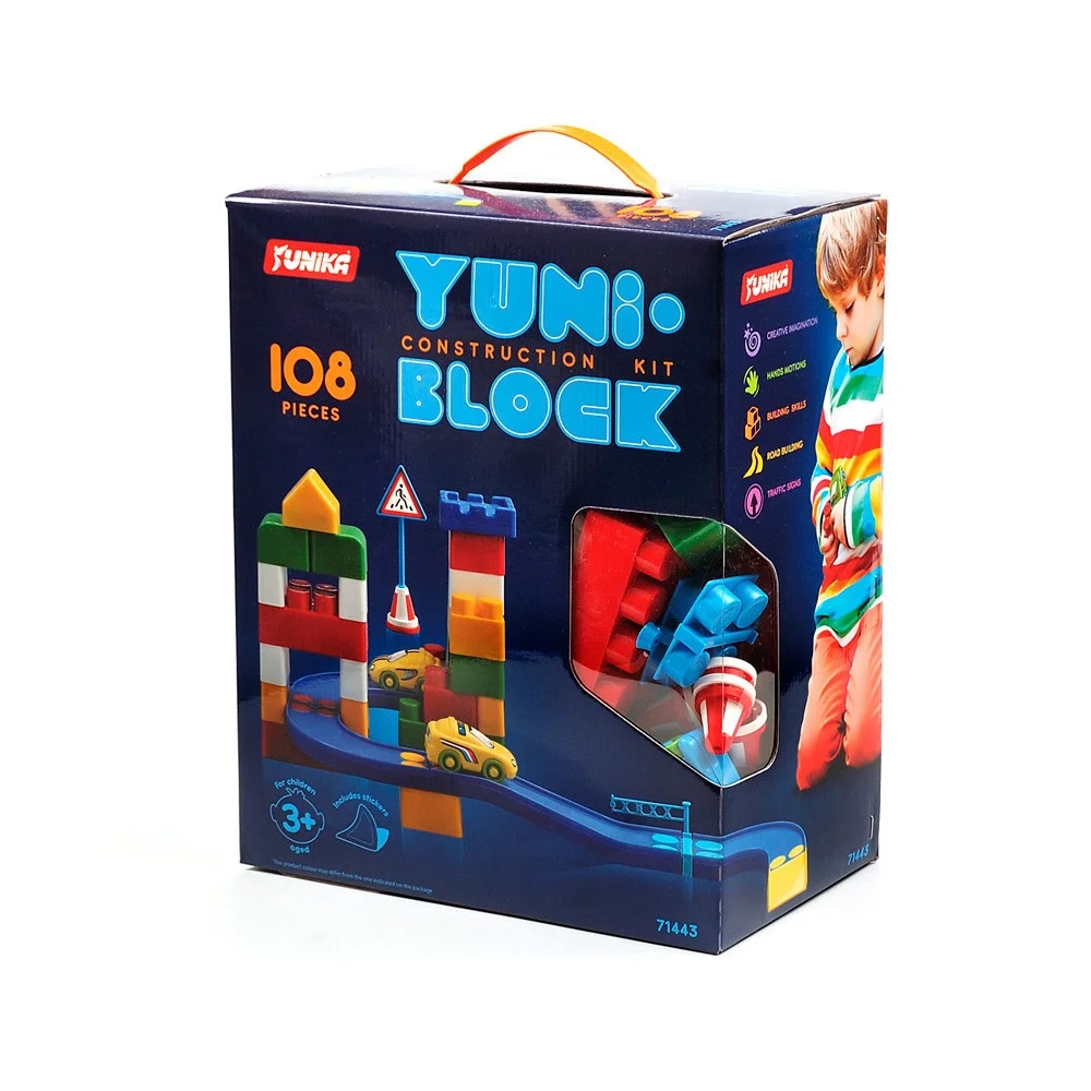 

Конструктор дитячий «YUNI-BLOK» 108 деталей(71443)