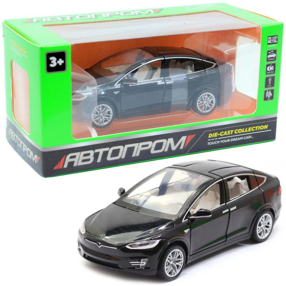 

Машина металлическая 6603 (Tesla Model X) АВТОПРОМ 1:32 (Черный)