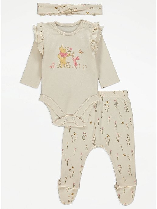 

Набор для роддома George "Disney Winnie the Pooh" 0-3М 56-62см кремовый с принтом