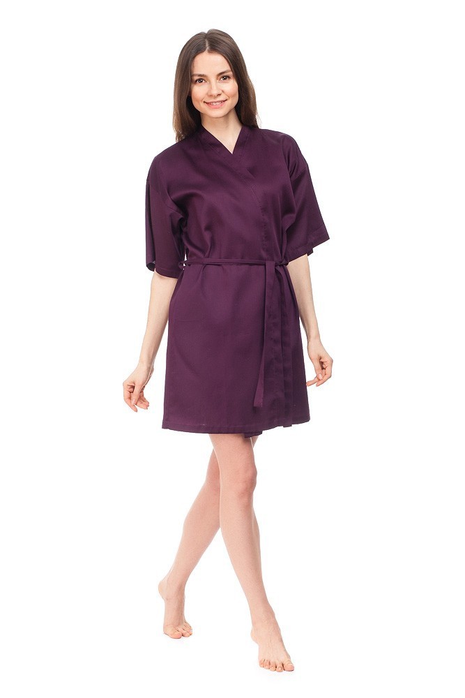 

Халат сатиновый NOSTRA Dark Plum, Халат сатиновый NOSTRA Dark Plum XL