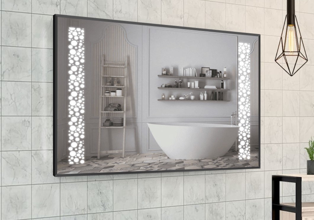 

Зеркало в алюминиевой раме c LED подсветкой Smart Mirror сенсорное Afragola-R 60 x 60 см