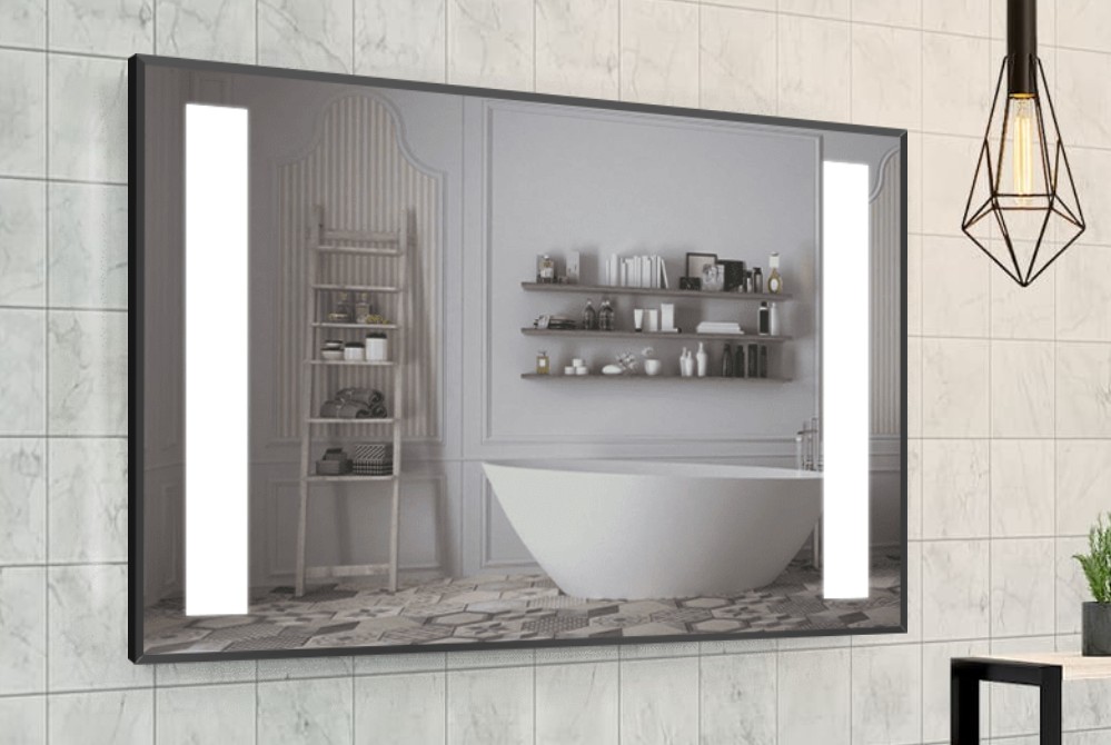 

Зеркало в алюминиевой раме c LED подсветкой Smart Mirror сенсорное Barletta-R 60 x 100 см Прямоугольное
