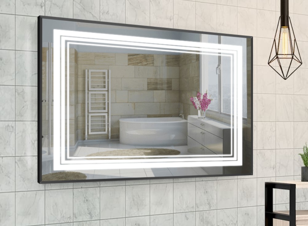 

Зеркало в алюминиевой раме c LED подсветкой Smart Mirror сенсорное Altamura-R 70 x 80 см Прямоугольное