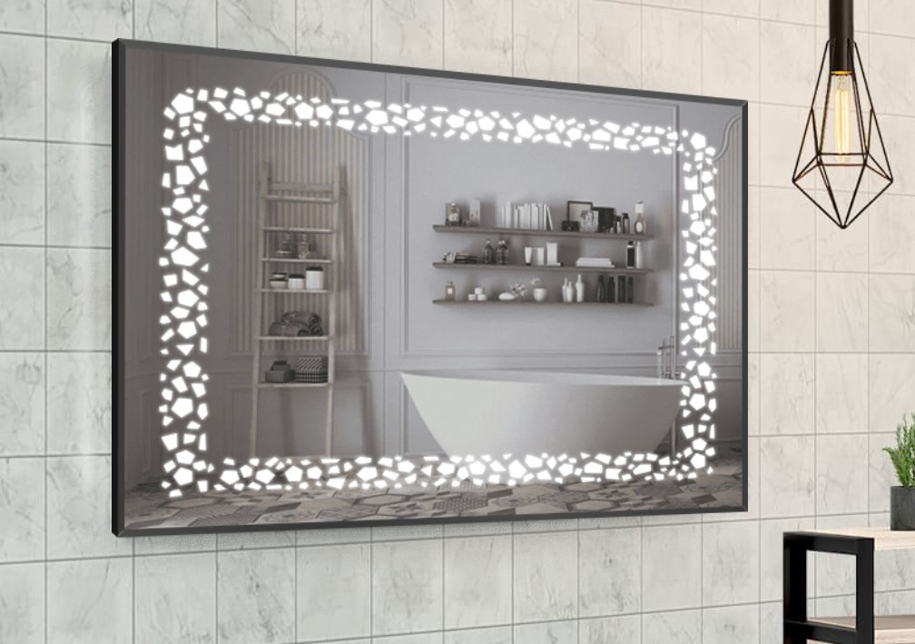 

Зеркало в алюминиевой раме c LED подсветкой Smart Mirror сенсорное Caserta-R 80 x 80 см