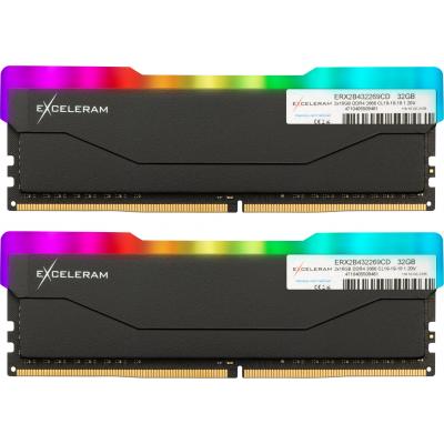 

Модуль памяти для компьютера DDR4 32GB (2x16GB) 2666 MHz RGB X2 Series Black eXceleram (ERX2B432269C