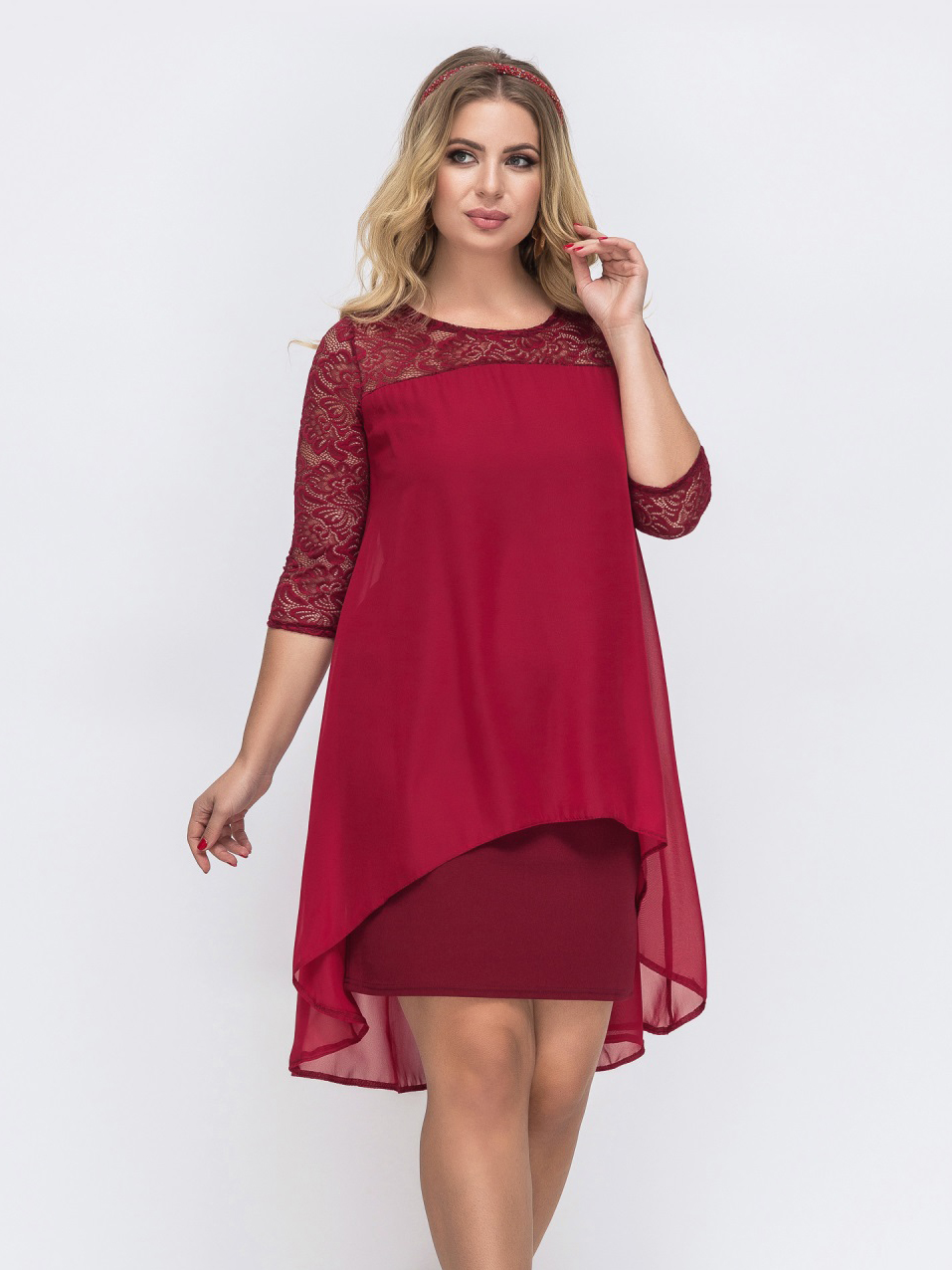 

Платье Dressa 43321 - Бордовое, Платье Dressa 43321 56-58 Бордовое