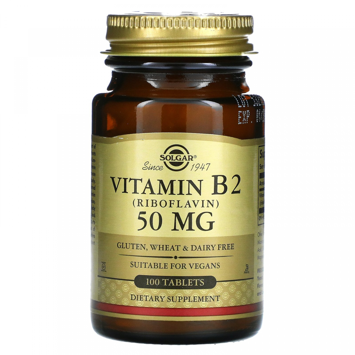 

Витамин B2 Solgar (Vitamin B2) 50 мг 100 таблеток