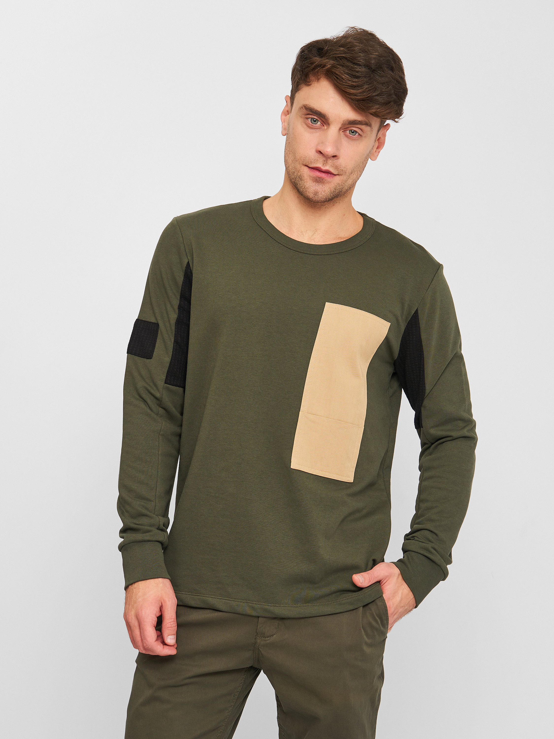 

Свитшот Jack & Jones XAZ209450BILO  Болотный/Черный, Свитшот Jack & Jones XAZ209450BILO L Болотный/Черный