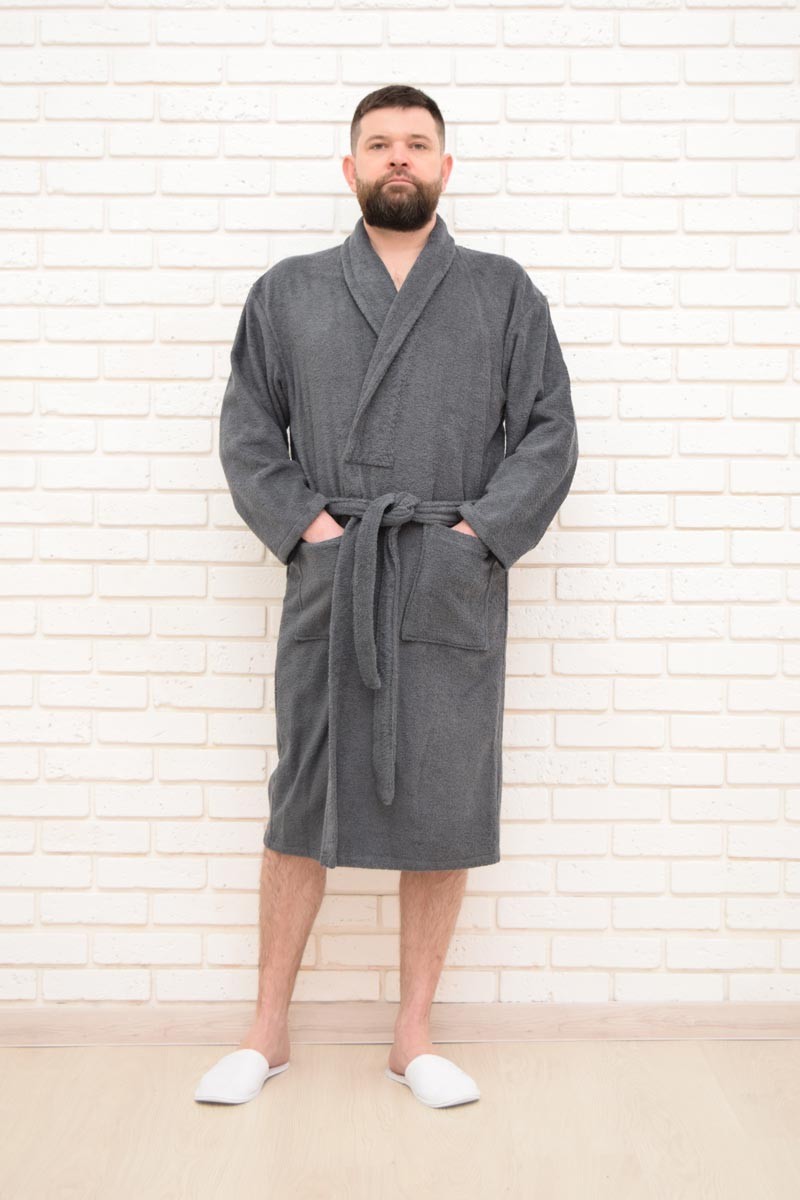 

Халат махровый Nostra  серый, Халат махровый Nostra XL серый