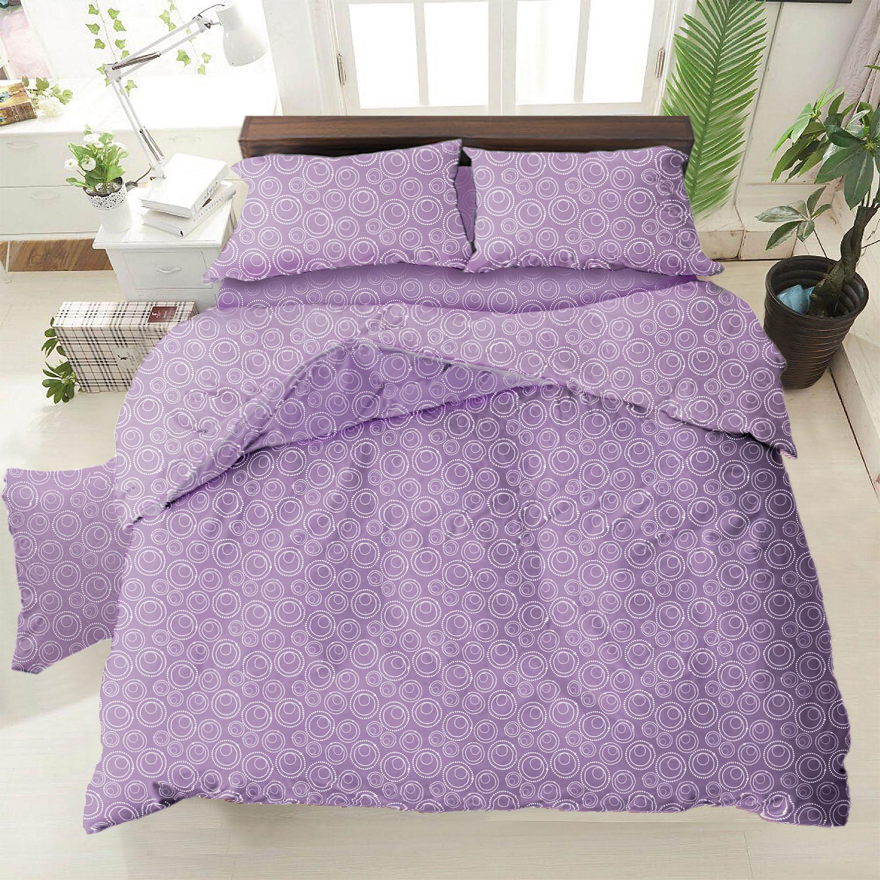 

Комплект постельного белья Zastelli Бязь Bubble Plum 200х220